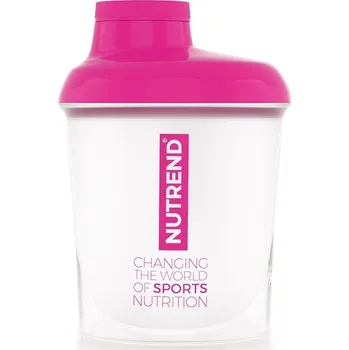 Shaker Nutrend Šejkr průhledný-růžový 300ml.