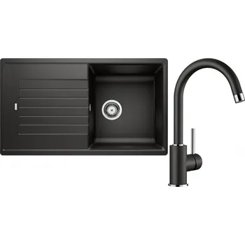 Granitový dřez Set 10-C Blanco Zia 5 S + Blanco Mida (bílá + bílá)