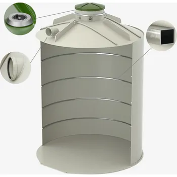 akumulační nádrž SINEKO Plastová nádrž na vodu BARREL 12 m³ samonosná nové generace