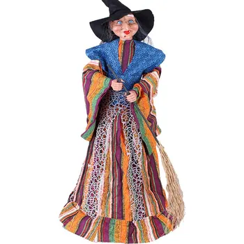 Bosorka s koštětem 80cm (Dekorace na halloweenský večírek)