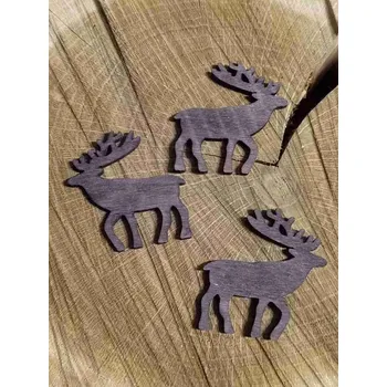 Vánoční dekorace Dřevěný jelen dekoraci barva hnědá