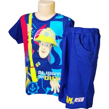Setino Chlapecké pyžamo POŽÁRNÍK SAM krátké modré Modrá, Velikost: 128 128