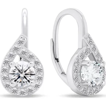 Náušnice Brilio Silver Třpytivé stříbrné náušnice s čirými zirkony EA756W + 2 měsíce na vrácení zboží