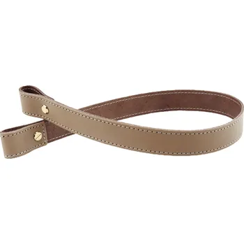 Pro Háčkování Sada kožený popruh prošívaný 58 cm š.2,5 cm bílá káva s nýtkem zlatý