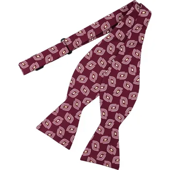 Motýlek Bubibubi Vínový hedvábný vázací motýlek Ravena