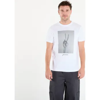 Pánské tričko Tričko Urban Classics Peace Sign Tee White M