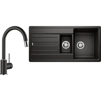 Granitový dřez Set RS Blanco Legra 6 S + Blanco Mida-S (bílá + bílá)