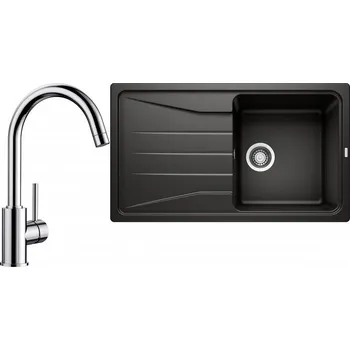 Granitový dřez Set RS Blanco Sona 5 S + Blanco Mida (bílá + chrom)