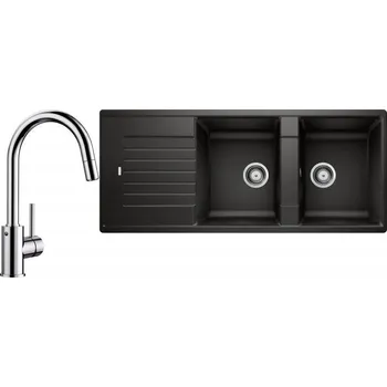Granitový dřez Set RS Blanco Zia 8 S + Blanco Mida-S (bílá + chrom)