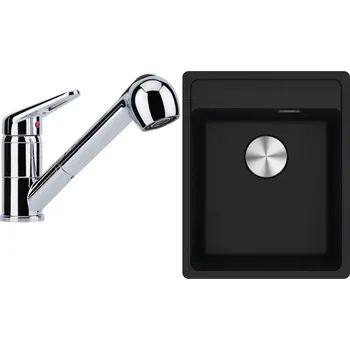 Granitový dřez Set RS Franke Maris MRG 610-37 RTL + Franke FC 9547 (sahara + chrom)