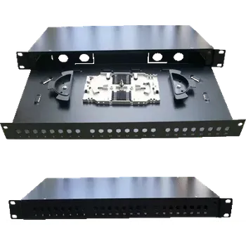 Rozvaděč DATACOM 19" optická vana výsuvná 1U 24 SC simplex černá + kazeta 7816