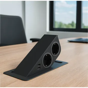 Elektrická zásuvka SFL Výklopná elektrická zásuvka CIZO 2x230 + 2xUSB - SCHUKO / Černá