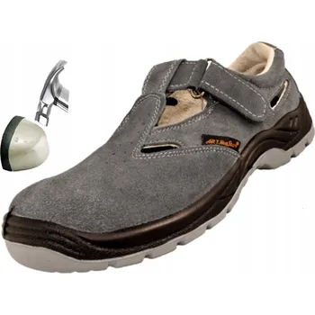 Pracovní obuv PRACOVNÍ SANDÁLY SEMIŠOVÉ velurové s ocelovou špičkou bslight S1 44