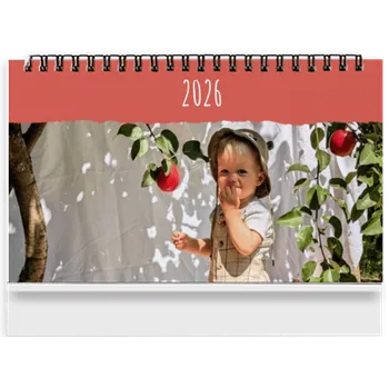 Fotokalendář Stolní fotokalendář z vlastních fotek, Týdenní, Kvalitní papír i tisk, Jednoduchá tvorba. Motiv Malinový