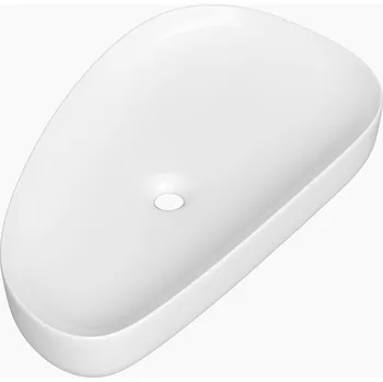 Umyvadlo Gamma Elia, asymetrické keramické umyvadlo 65x40 cm, bílá lesklá, GMA-UC-ELIA