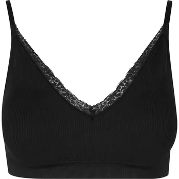 Podprsenka Dámská podprsenka URBAN CLASSICS TB7657A BLACK/BLACK XS