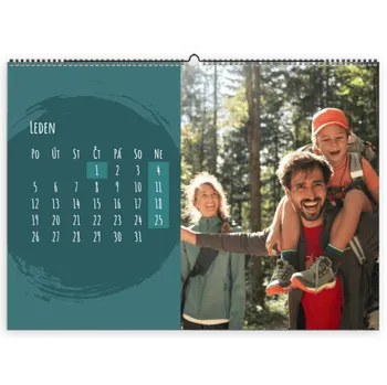 Fotokalendář Kalendář z vlastních fotek levně ve formátu A3 na šířku, Kvalitní tisk, Expresní výroba. Motiv Nordgreen