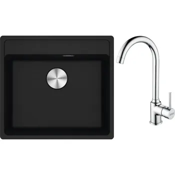 Granitový dřez Set RS Franke Maris MRG 610-52 RTL + Franke FP 9000 (sahara + chrom)