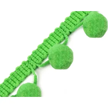 Prýmek šíře 30 mm s bambulkami