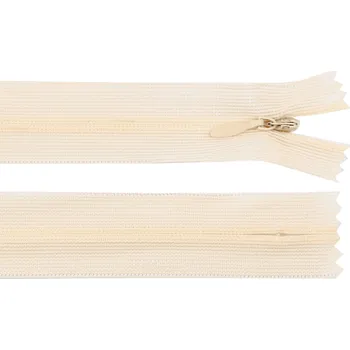 Zip Spirálový zip skrytý No 3 délka 40 cm dederon Varianta: 306 béžová nejsv., Balení: 1 ks