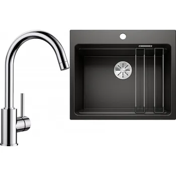 Granitový dřez Set RS Blanco Etagon 6 + Blanco Mida (bílá + chrom)