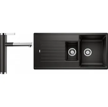 Granitový dřez Set RS Blanco Zia 6 S + Blanco Linee-S (bílá + bílá)