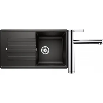 Granitový dřez Set RS Blanco Zia 5 S + Blanco Linee (bílá + chrom)