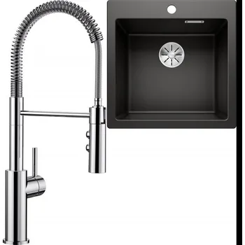 Granitový dřez Set RS Blanco Pleon 5+ Blanco Catris-S (bílá + chrom)