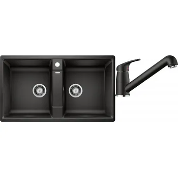 Granitový dřez Set RS Blanco Zia 9+ Blanco Daras-S (bílá + bílá)