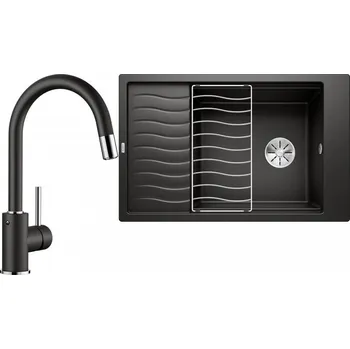 Granitový dřez Set RS Blanco Elon XL 6 S + Blanco Mida-S (bílá + bílá)