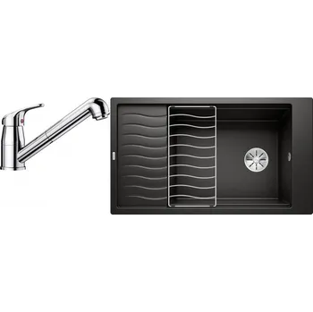 Granitový dřez Set RS Blanco Elon XL 8 S + Blanco Daras-S (bílá + chrom)