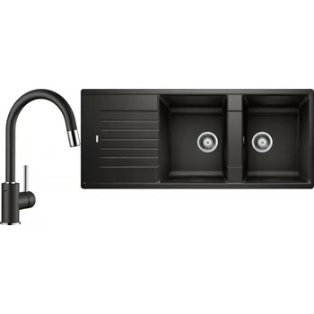 Granitový dřez Set RS Blanco Zia 8 S + Blanco Mida-S (bílá + bílá)