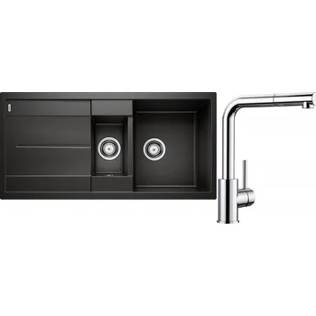 Granitový dřez Set RS Blanco Metra 6 S + Blanco Mila-S (bílá + chrom)