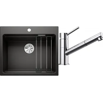 Granitový dřez Set RS Blanco Etagon 6 + Blanco Kano-S (bílá + chrom)