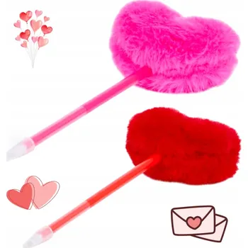 BAREVNÁ ZAMILOVANÁ VALENTÝNSKÁ PROPISKA S PLYŠOVÝM MĚKKÝM SRDÍČKEM DÁREK