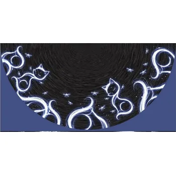 Panel- Dětská půlkolová sukně - Zářící kočky