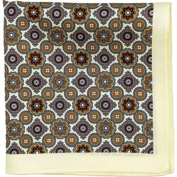 Šátek Bubibubi Krémový hedvábný kapesníček do saka Alba