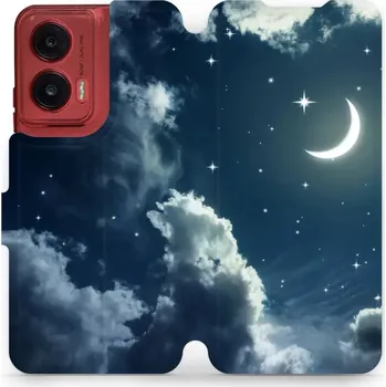 Pouzdro na mobilní telefon Mobiwear Flipové pouzdro pro Motorola Moto G35 5G noční obloha s měsícem