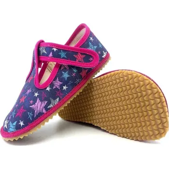 Dívčí pantofle Papuče Beda barefoot -BFN 170020/W Stars (středně široká verze) Velikost: 24