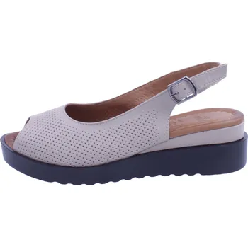 Dámské sandále Boty Wild 037 béžové dámské kožené sandály Velikost: 37