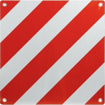 Příslušenství ke karavanu Tabule reflexní červeno bílá pro nadměrný náklad 50x50cm, hliníková