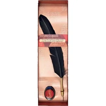 Pero na krasopis a kaligrafii Aladine dárková sada s inkoustem 15 ml - černá -