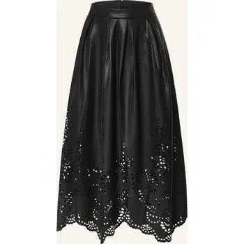 Dámská sukně Oui Dámská Skládaná Sukně V Koženém Vzhledu, černá, 46