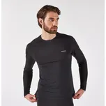 KIPRUN Pánské běžecké bezešvé tričko s dlouhým rukávem Run 500 S MODRÁ|ČERNÁ