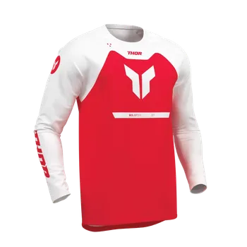 Moto dres Motokrosový - enduro - MTB dres THOR RIDEMODE MENACE barva červená/bílá