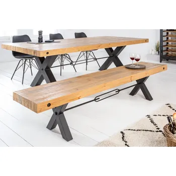 Jídelní lavice z masivního dřeva, přírodní Melon 170 x 40 cm