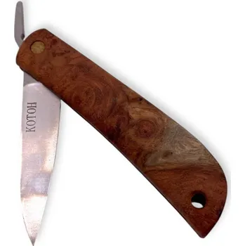 Kuchyňský nůž Japonský kapesní nůž Kotoh PADAUK BURR z oceli VG10, dřevěná rukojeť