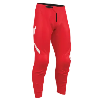 Moto kalhoty Motokrosové - enduro kalhoty THOR RIDEMODE MENACE barva červená/bílá