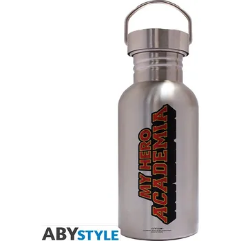 Láhev MY HERO ACADEMIA - Kovová láhev na vodu - Logo - 500 ml