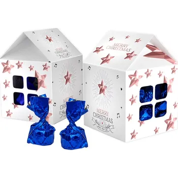 Čokoláda Vánoční domeček - pralinky v reklamní krabičce 50ks